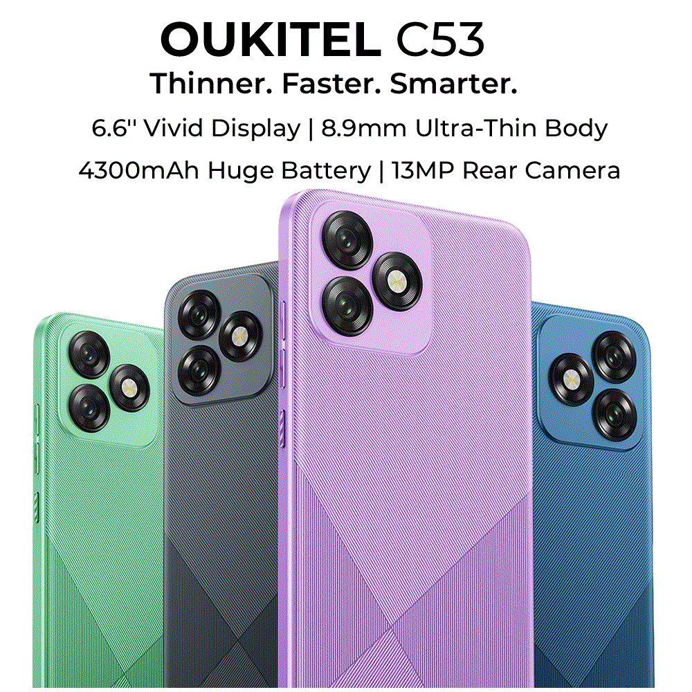 Oukitel C53 4G Smartphones 6,6 Zoll 8GB+64GB Android 14
