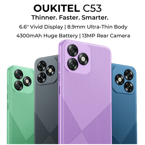 Oukitel C53 4G Smartphones 6,6 Zoll 8GB+64GB Android 14 4300mAh Ultradünner 13MP - Bild 2 von 21