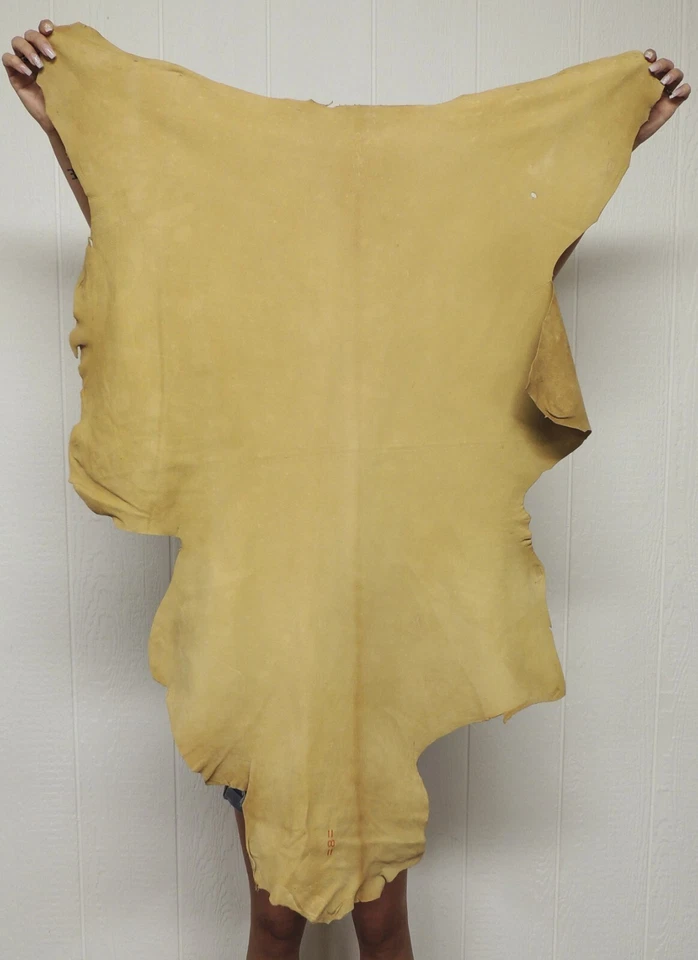 LG SMOKE BUCKSKIN Leather Hide for Clothing Bags Native Craft Regalia Laces Pelt - Image 4 of 4