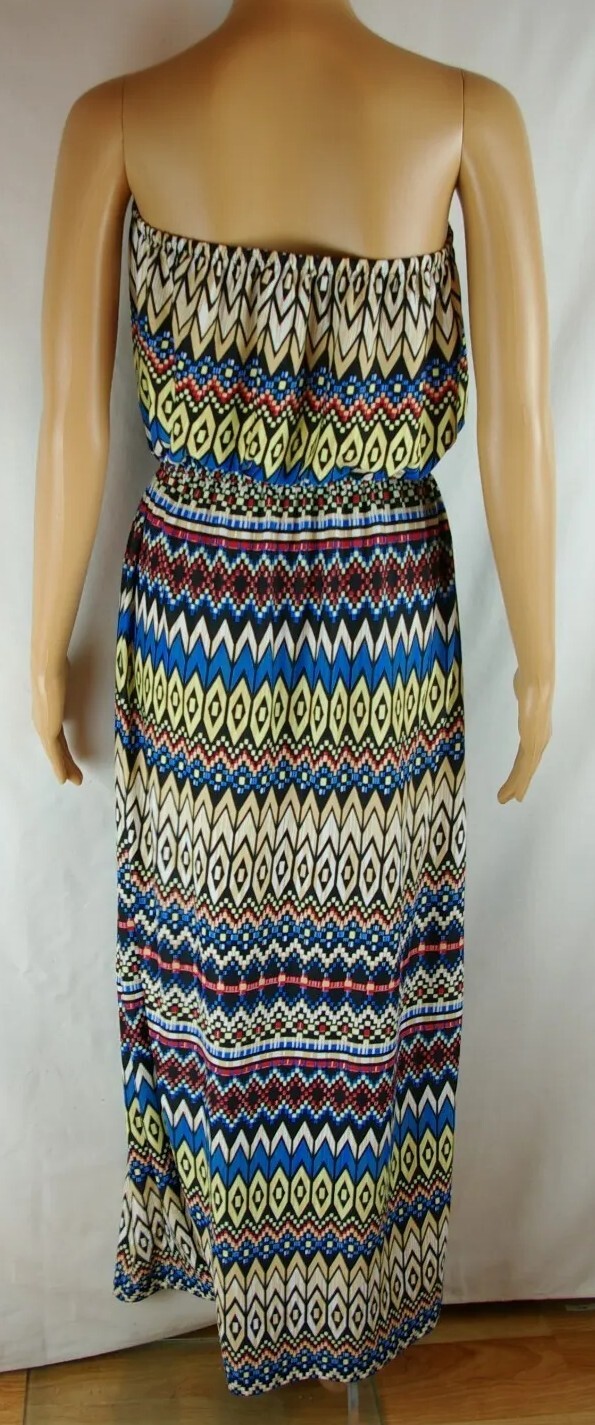 Manhattan Blues Multi- Colored Patterned Straples… - image 6