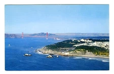 1970s SAN FRANCISCO AERIAL CLIFF HOUSE,SUTRO HEIGHTS,GOLDEN GATE BRIDGE~POSTCARD