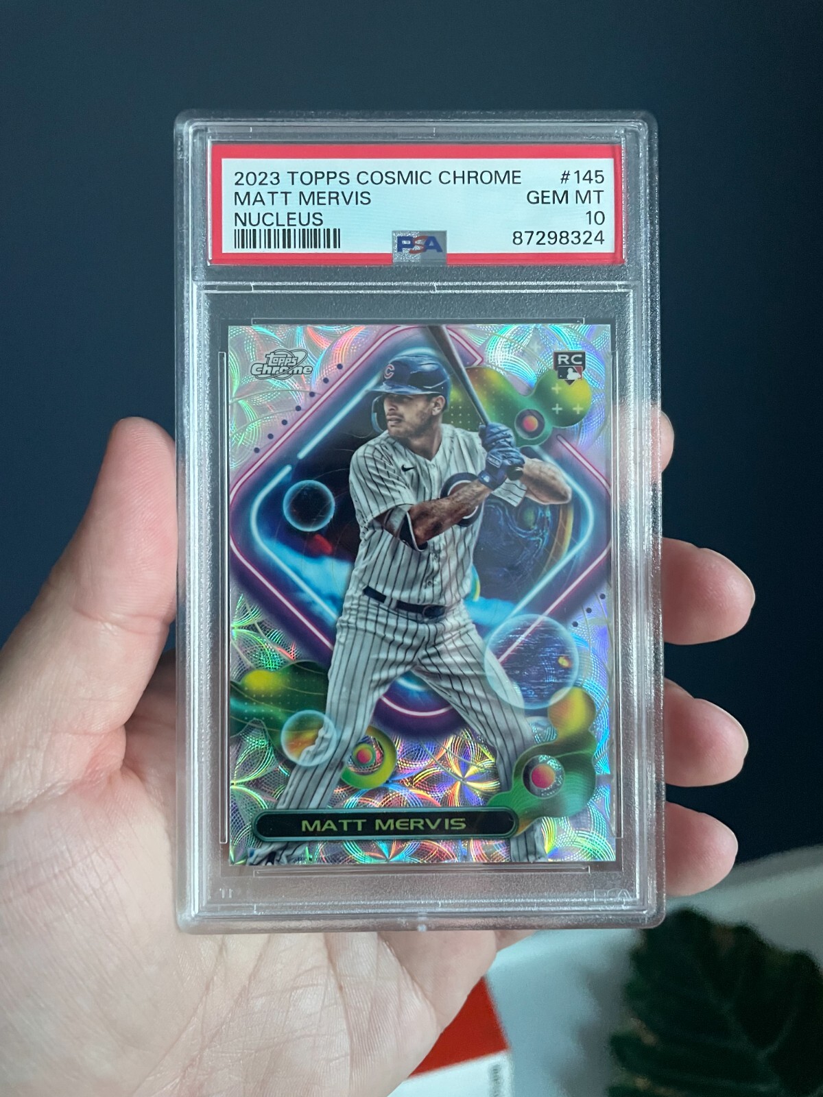 Matt Mervis Nucleus Refractor - 2023 Topps Cosmic Chrome #145 - PSA 10 - Cubs