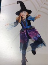 NEW Girls' Deluxe Mystery Witch Costume - Hyde and Eek Dress Up Large 10-12 Hat