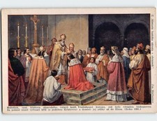 Postcard Coronation of King Vratislav II Sázava Czech Republic