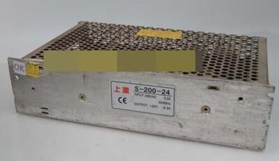 1pc used upper source S-200-24 switching power supply 200W 24V 8.3A #E6