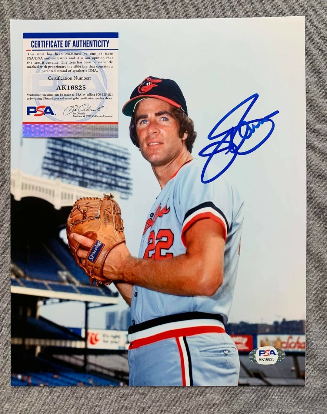Jim Palmer Autographed Signed Baltimore Orioles - 8x10 PORTRAIT PHOTO PSA/DNA AK16825 