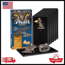Mouse Glue Traps 6 Packs Large Glue Traps for Mice and Rats Indoor Sticky Traps.