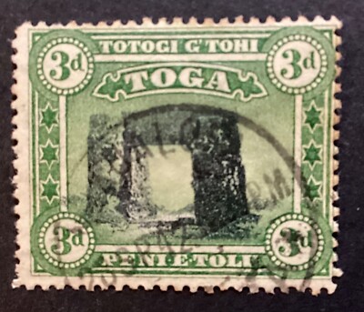 Tonga Turtle TONGA 1897 3d Black & Green Pictorial SG44 Wmk 24 Turtles vfu (A613 ...