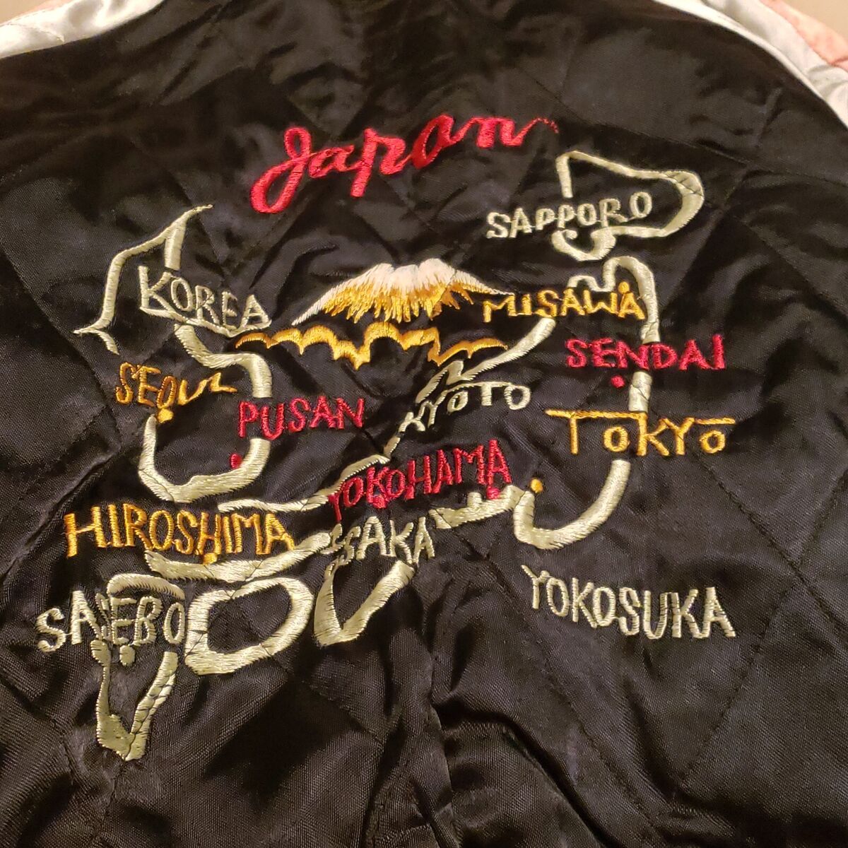 Vintage Rare Black 40's Japan Embroidered Kids Sukajan Vintage Rare Black 40's Japan Embroidered Kids Sukajan