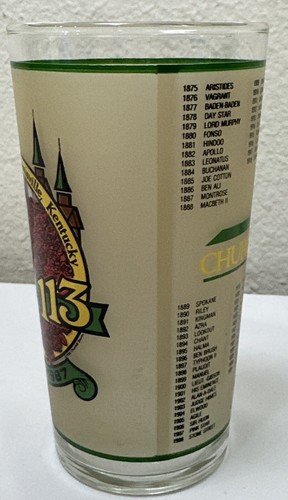 Tazza di vetro vintage Kentucky Derby 1987 da collezione Churchill Downs - Foto 3 di 13