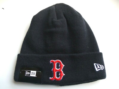 BOSTON RED SOX Black New Era MLB Baseball BEANIE HAT