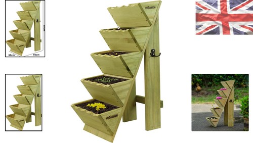 Elegant 5 Tier Vertical Herb & Flower Planter - Organize Your Garden Stylishly - Picture 2 of 9