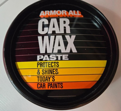 Vintage 1988 Armor All Car Wax Paste  Full Unused 14 Ounce Tin Can