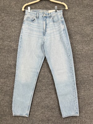 American Eagle Jeans Womens 4 27W Mom Light Wash Organic Cotton High Rise NWT
