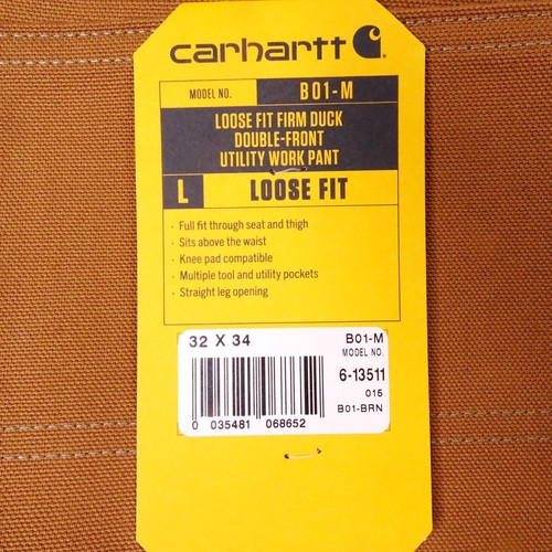 Carhartt Pants Mens 32x34 Loose Fit Firm Duck Double Front Workwear USA Made - Picture 4 of 11