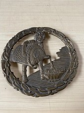 Insegna tabella ottone emblema olio Carli Epoca Collezione