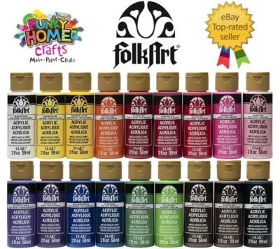 Folkart Matte Acrylic Paint 2oz, 59ml Pots - Quality Matt Crafters Paint