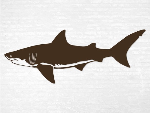 Great White Shark Decal - Unique Vinyl Art Sticker for Laptop, Car Window - Picture 37 of 40