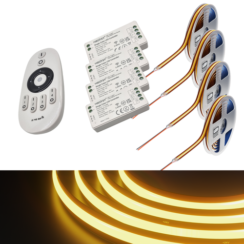 COB LED AnyCut Set mit Controller und Fernbedienung 4 Zonen 2700 Kelvin warmweiß - Bild 1 von 10