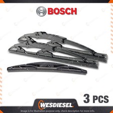 Bosch Front + Rear Wiper Blades fit Honda Jazz GE GG GK GP 650/350 mm
