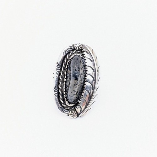 Vintage Southwestern Achat Sterling Federring Größe 6,5 - Bild 4 von 10