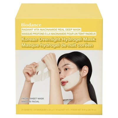 Biodance Radiant Vita Niacinamide Real Deep Mask Radiant Beauty 24 Sheets NEW