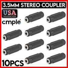 10PCS 3.5mm Coupler 1/8 Aux Jack to Jack Stereo Audio Adapter Extender Connector