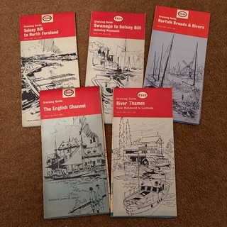 Vintage Esso Cruising Guide Bundle 5 Thames Selsey Channel Norfolk Broads