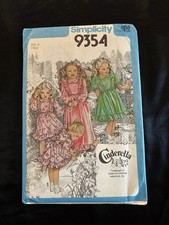 VTG 1970s SIMPLICITY GIRLS CINDERELLA DRESS PATTERN 9354 SIZE 5 UNCUT
