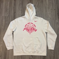 Nike Kay Yow Breast Cancer Mens PLAY4KAY Team Issued Hoodie White Pink NEW