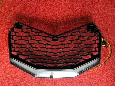 SAUTVS Front Bumper Mesh Grill w LED Light for Can Am Maverick X3 Max X RS DS MR
