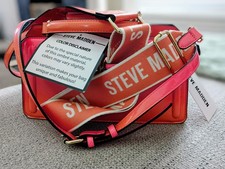 Steve Madden Ombr  Pink Orange Satchel with Detachable Strap  Coin Purse
