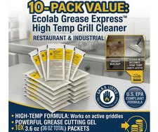 Ecolab Grease Express High Temp Grill Cleaner 3.6 oz Set of 10