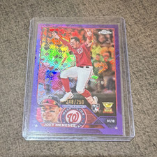 Topps Chrome Joey Meneses Nationals #60 Purple Rookie Serial Numbered /250