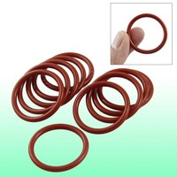10Pcs Ziegelrot Industrie Silikon ÖLdichtung O-Ring Dichtung 29Mm X 35Mm X 3Mm