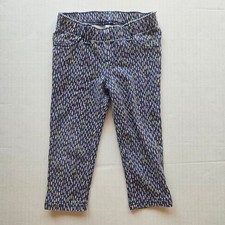 Cat Jack Toddler Girls Leggings Pants 18M Navy Multi Dash Print Stretch Cotton
