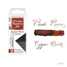 Pk/12 Private Reserve Fountain Pen Ink Cartridges, Copper Burst