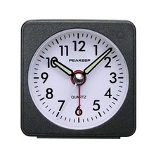 Peakeep Ultra Small, Battery Travel Alarm 2.25 x 1.25 x inches, Black