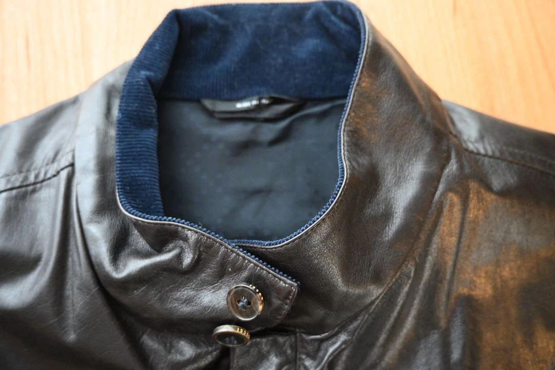 Giacca casual Gucci nylon pelle taglia 48 usata in ottime condizioni nero navy