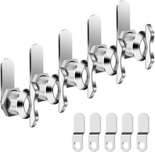 5/8 Inch Thumb Operated Offset Cam Lock, 5Pcs Keyless Compartment for RV