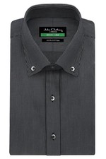 Mens Button Down Polo Collar Pinstripes Formal Office Workwear 100 Cotton Shirt