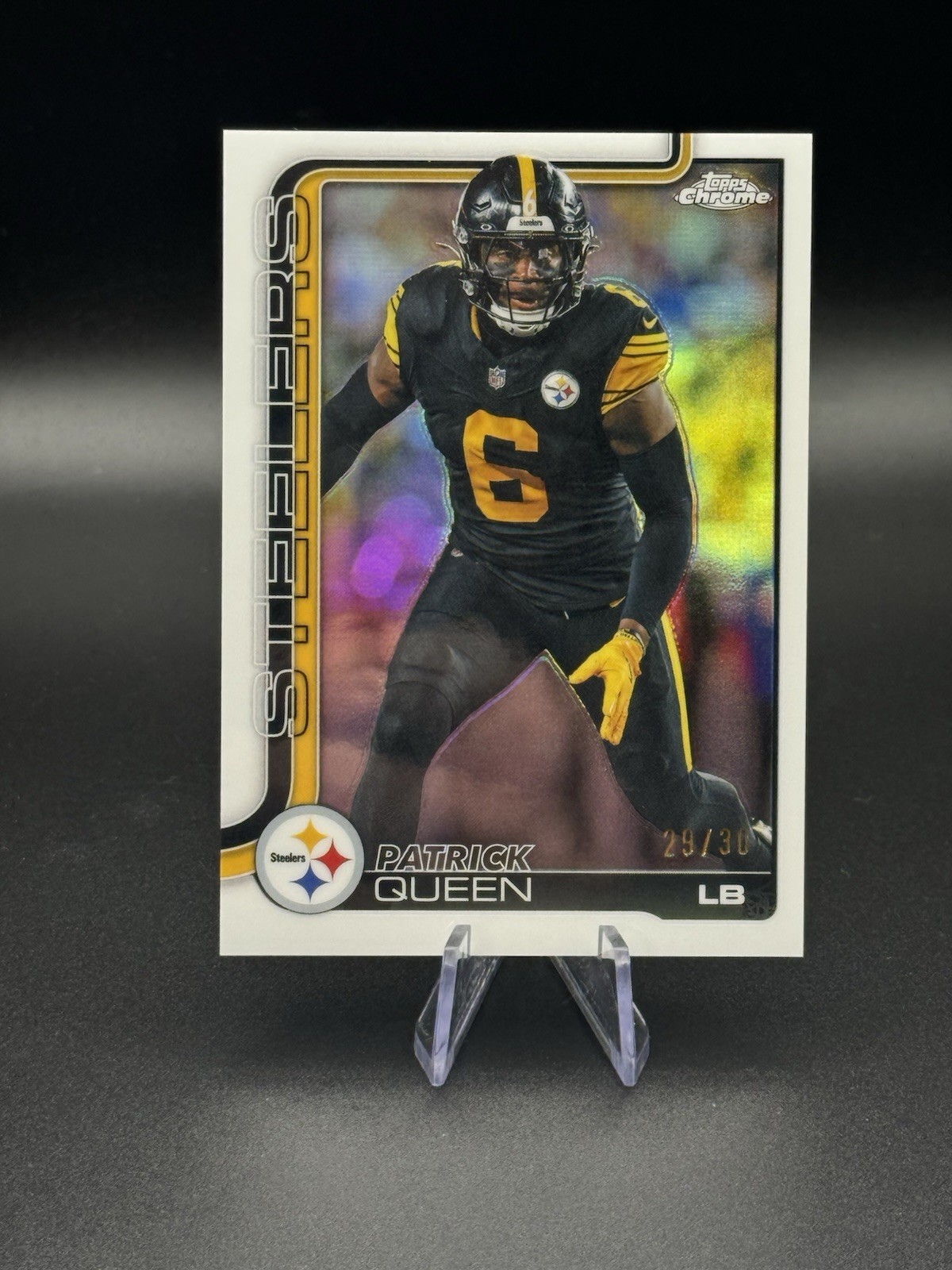 2025 Topps Chrome Patrick Queen Steelers #260 White Refractor /30