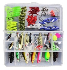 Kit da pesca 120pz Esche Artificiali Pesca Strumenti Accessori Con Custodia