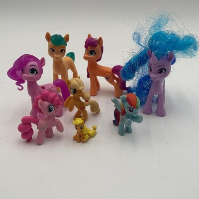 My Little Pony Figure Lot Pinkie Pie Rainbow Dash Izzy Moonbow Hasbro 8 Pc