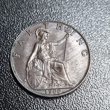 Victoria Era (1837-1901) 1900 Farthing Coin Great Britain, Mint