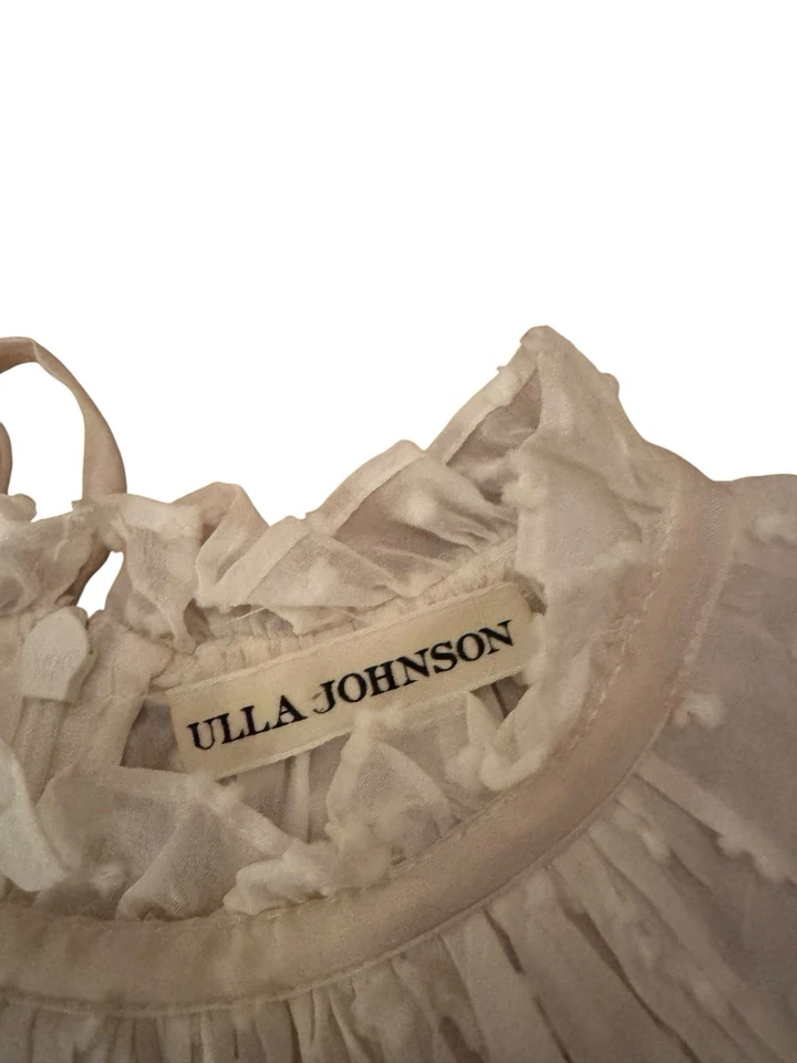 Vestido Ulla Johnson Marfil Transparente Talla 2 Foto 3 de 4