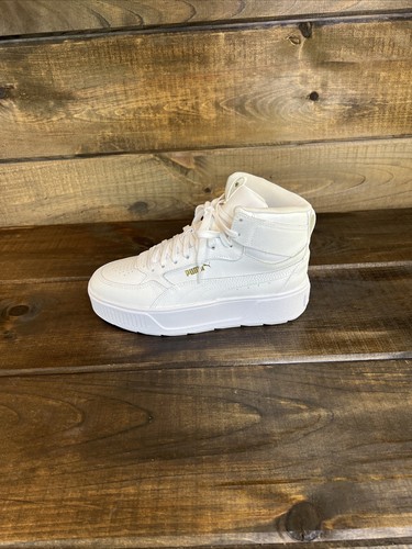 PUMA Karmen Rebelle Mid White Platform Sneakers Shoes Women Size 8 - Picture 7 of 17