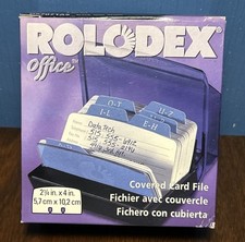 VINTAGE Rolodex Office Card File Organizer w/ 125 Cards  Dividers, 2003 NEW NOS