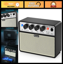 10W Mini Bass Amplifier - Portable Rechargeable Practice Amp, Clean  Drive Chan