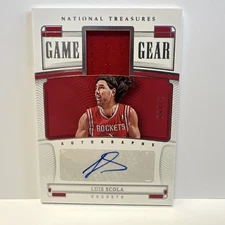 Luis Scola 2022 National Treasures Game Gear Patch-Auto 33/99 Houston Rockets